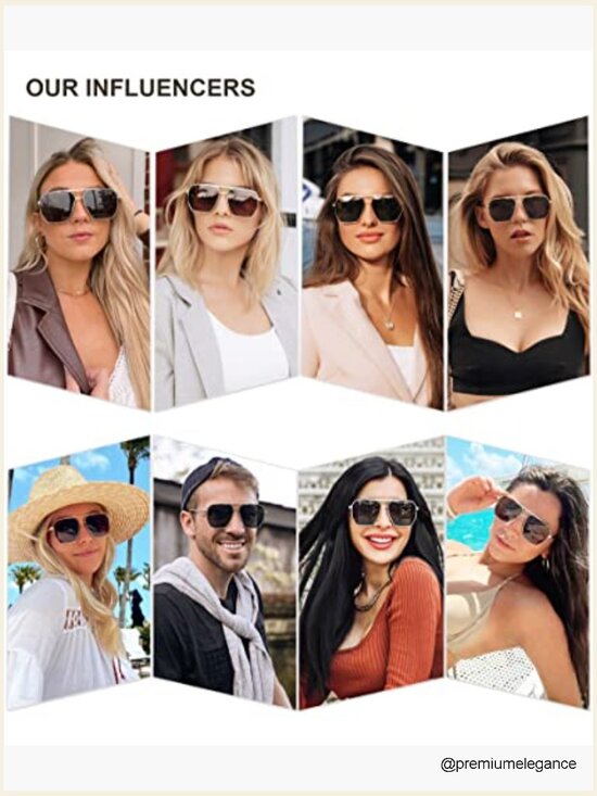 Retro Oversized Square Polarized Sunglasses for Women Men Classic Shades main image 7